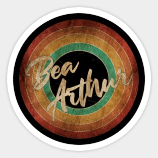 Bea Arthur Vintage Circle Art Sticker